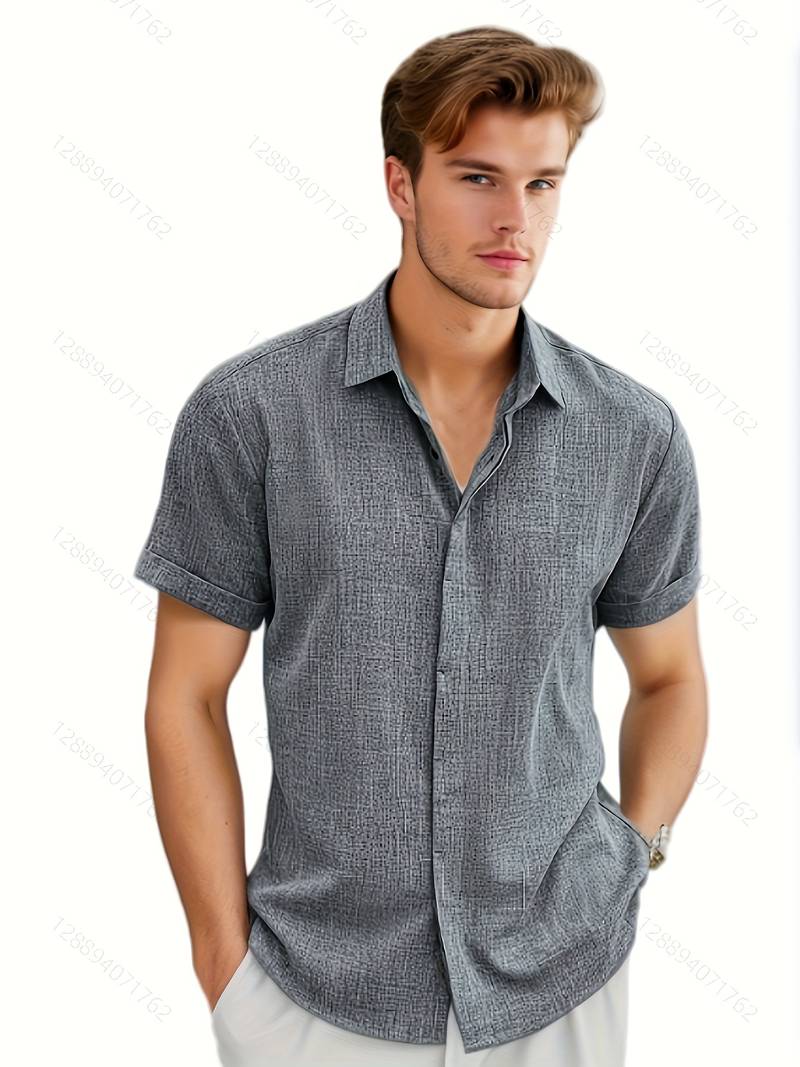 Alexander – chemise élégante à manches courtes boutonnée pour homme