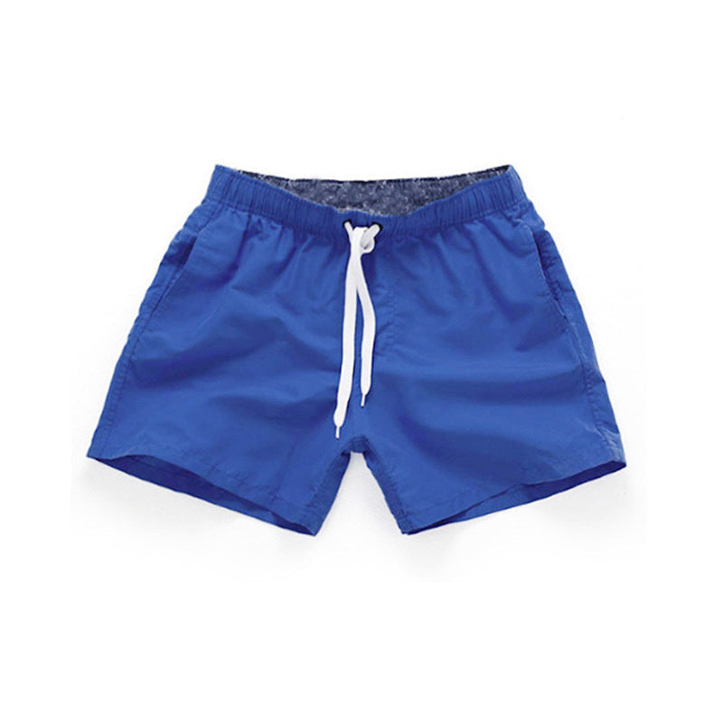 Short de plage de couleur unie pour homme