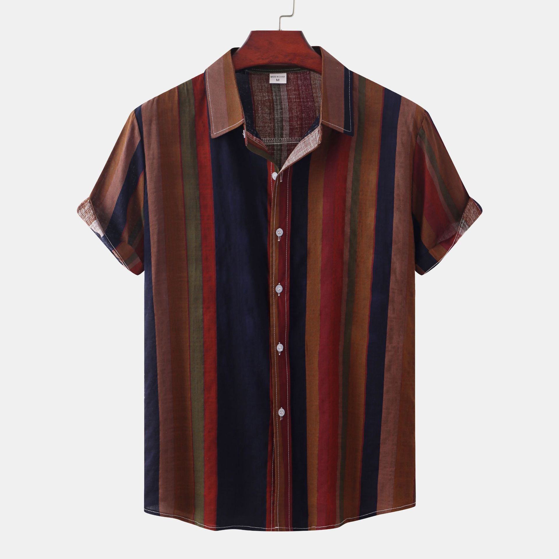 RetroPrint Summer Men's Casual Shirt