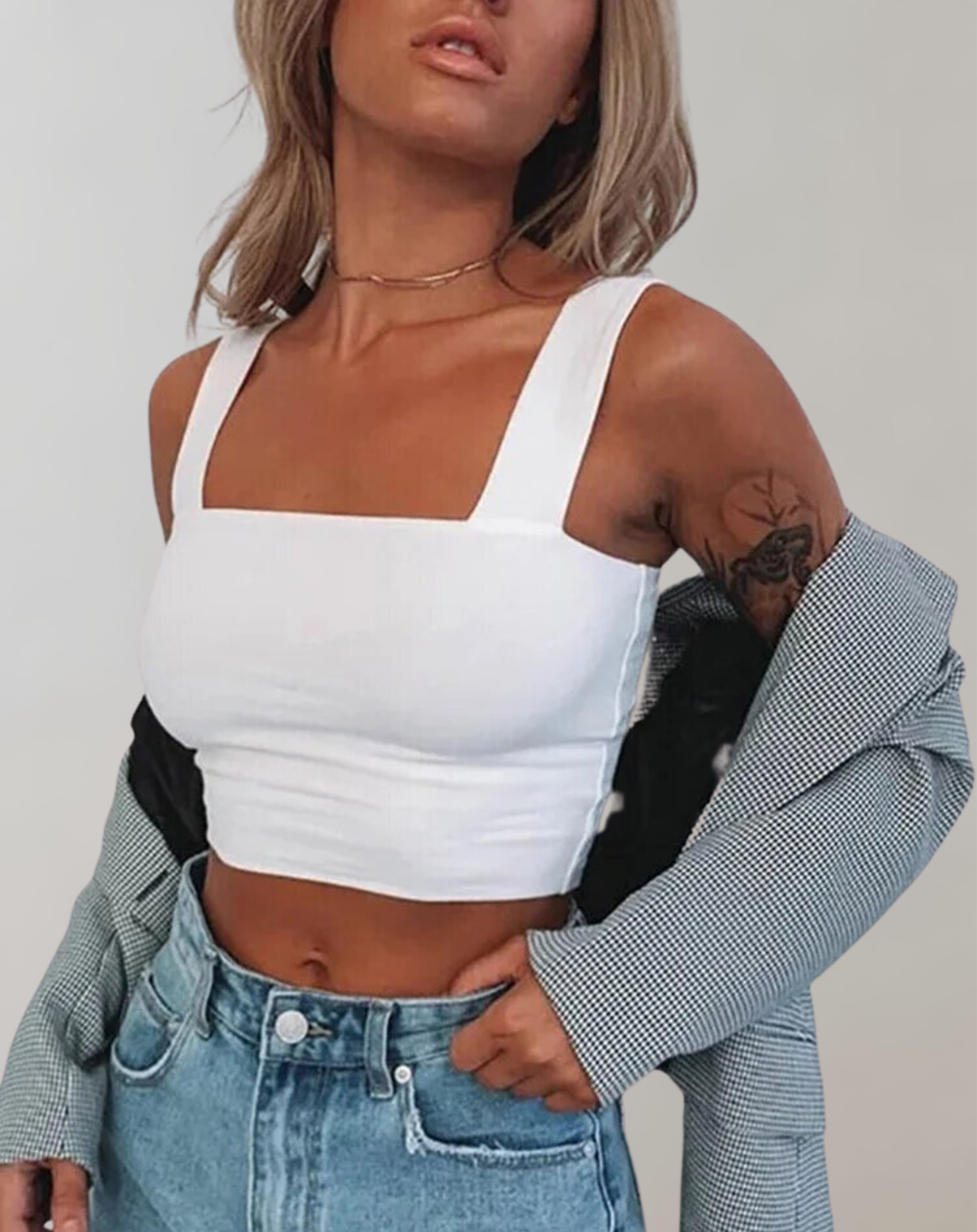 Bellachicha - Crop-Top Damen mit Ausschnitt