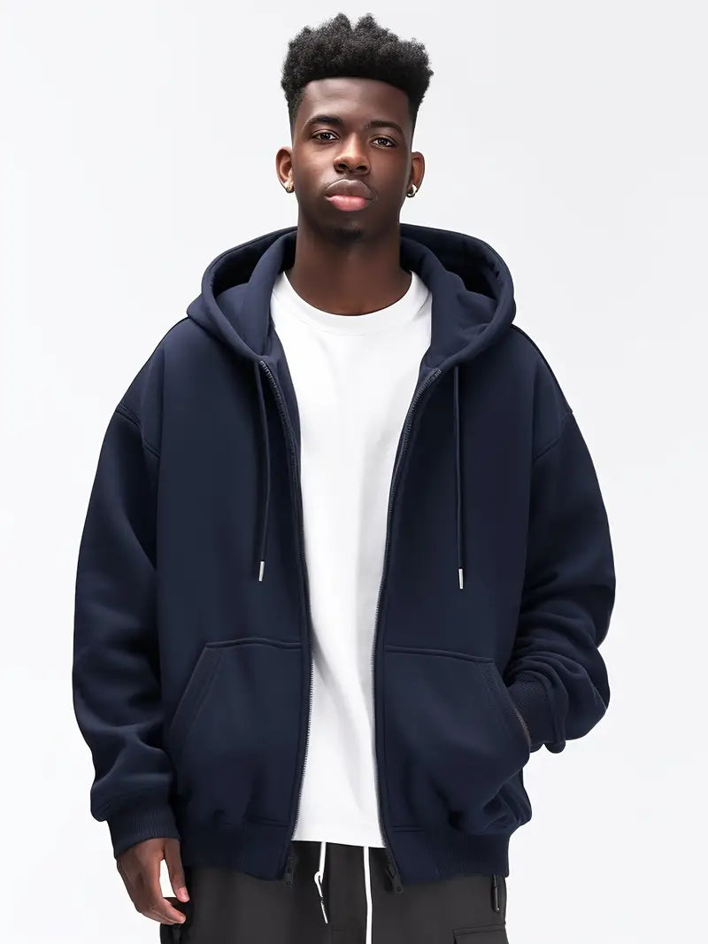 Jasper – Sweat à capuche zippé thermique pour homme