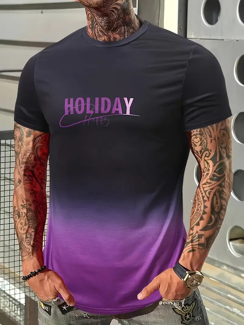 Aiden – T-shirt confortable avec graphismes dégradés pour homme