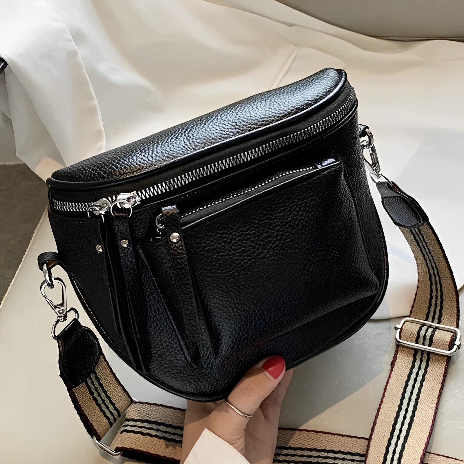 Sac bandoulière Bellachicha | Sac à bandoulière rétro pour femme 