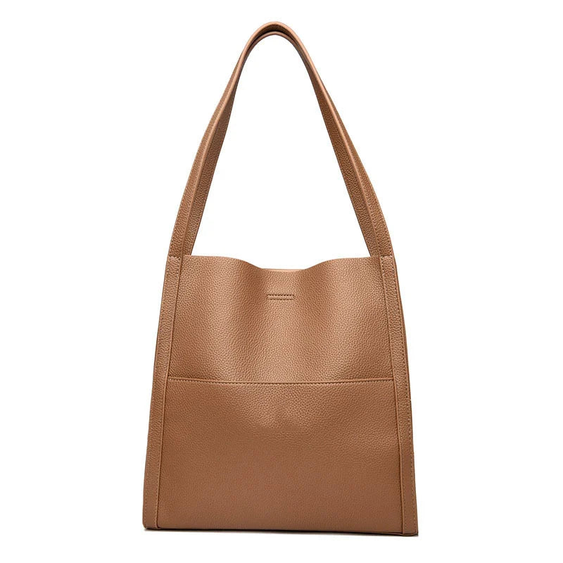 – Sac à bandoulière simple en cuir véritable
