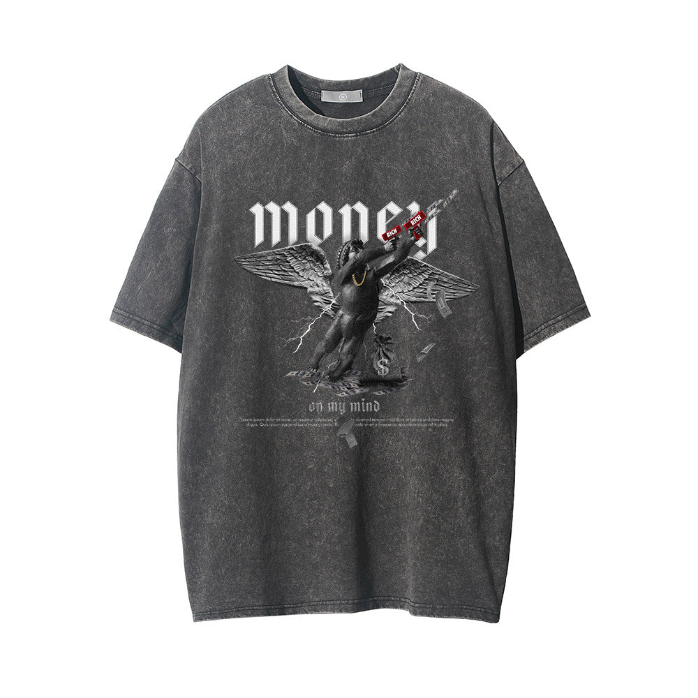 « L'ange de l'argent » - T-shirt oversize avec imprimé