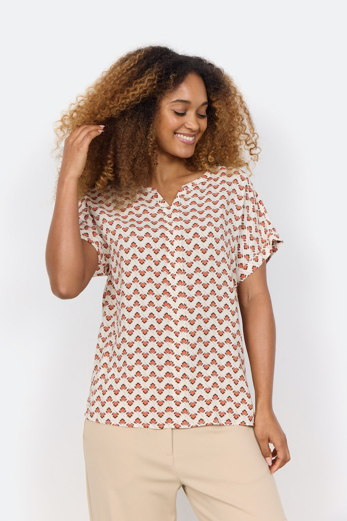 Bellachicha Bluse mit Retro Print