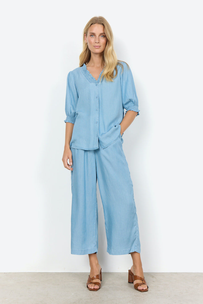 Bellachicha Bluse in Jeansoptik