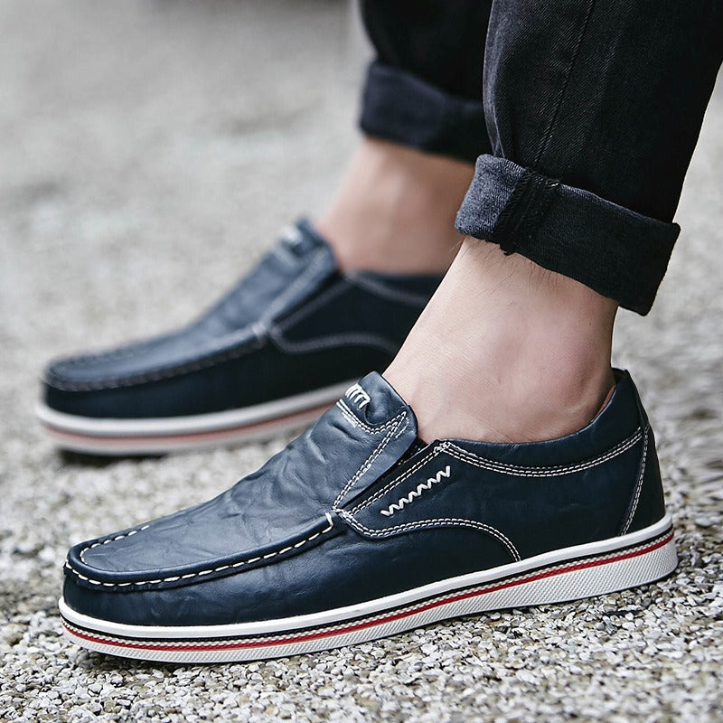 Harvie - Leder-Mokassins mit flachem Slipper-Design