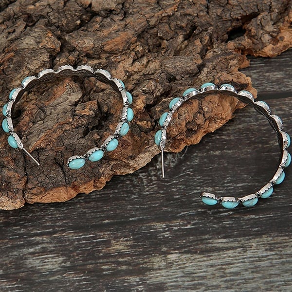Boucles d'oreilles turquoise vintage 