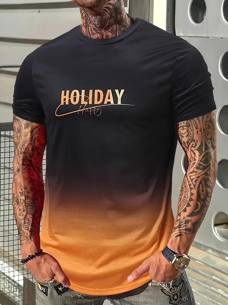 Aiden – T-shirt confortable avec graphismes dégradés pour homme
