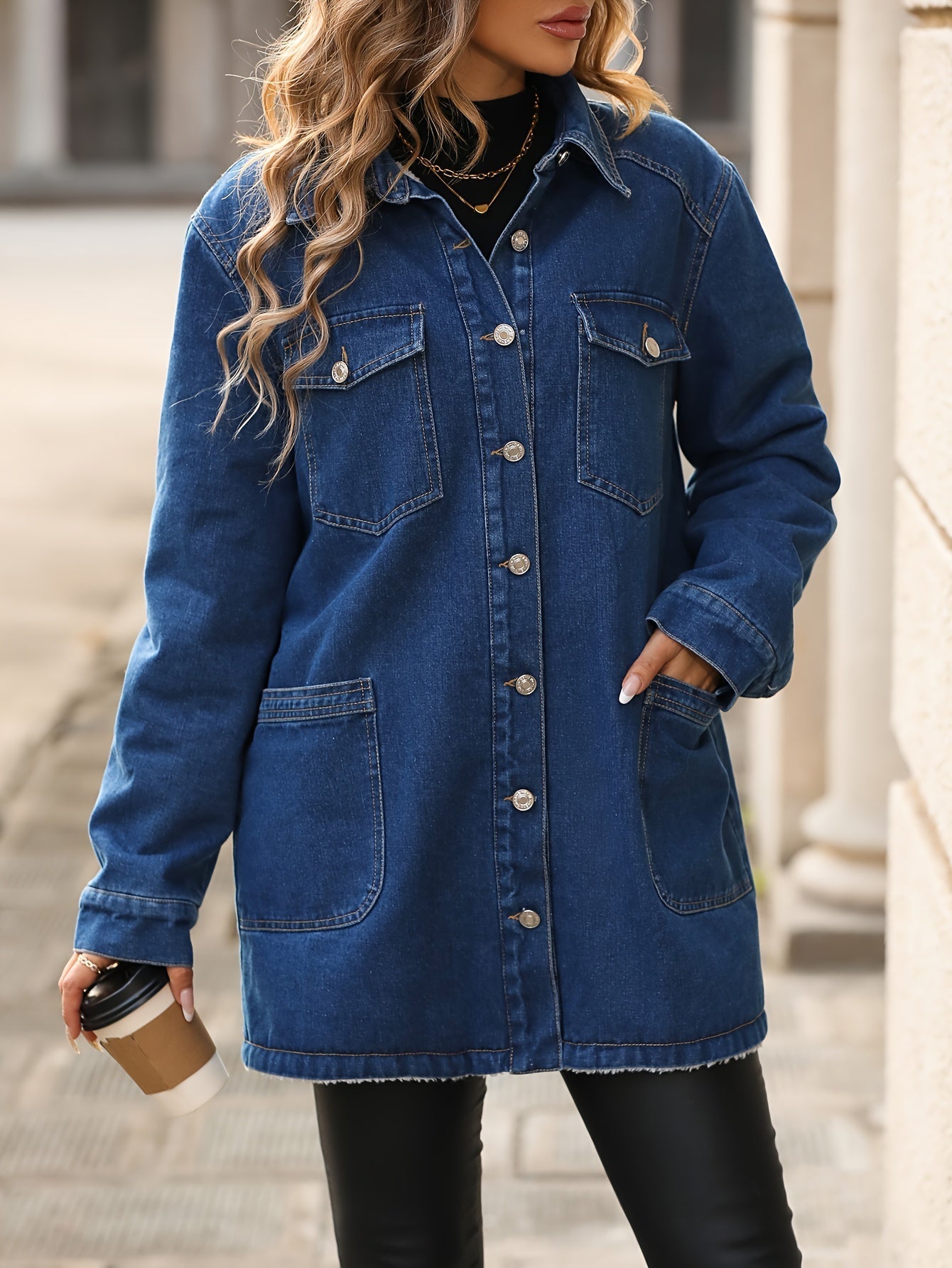Wixor | Manteau en jean pour femme avec doublure polaire