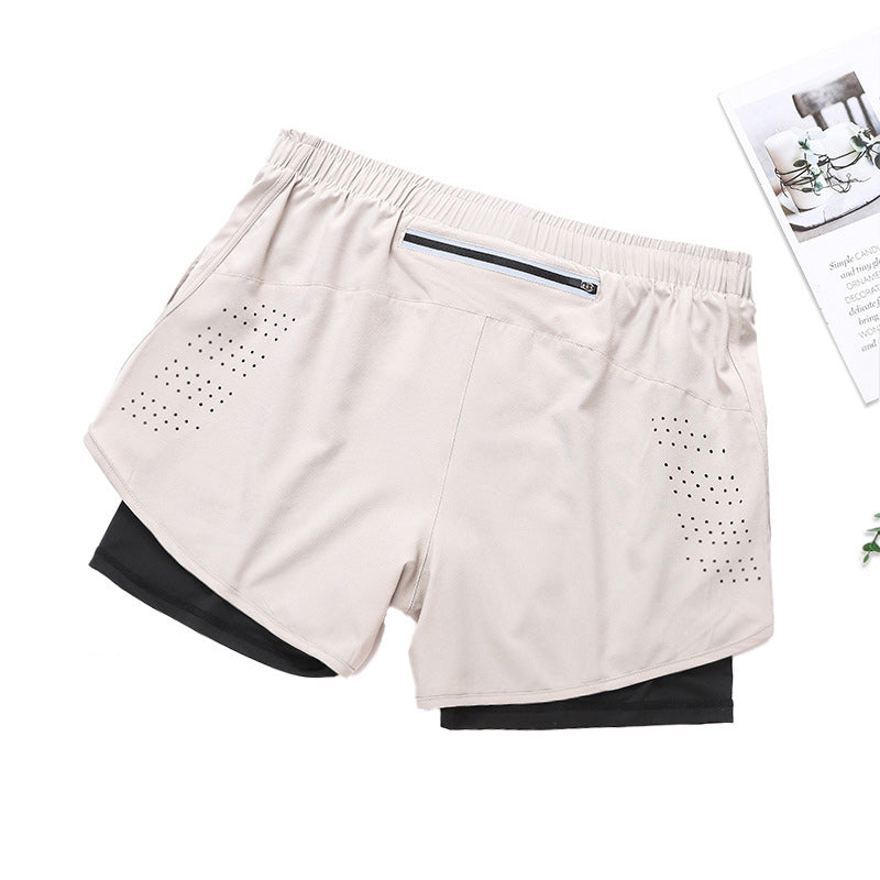 Short de sport respirant à double couche