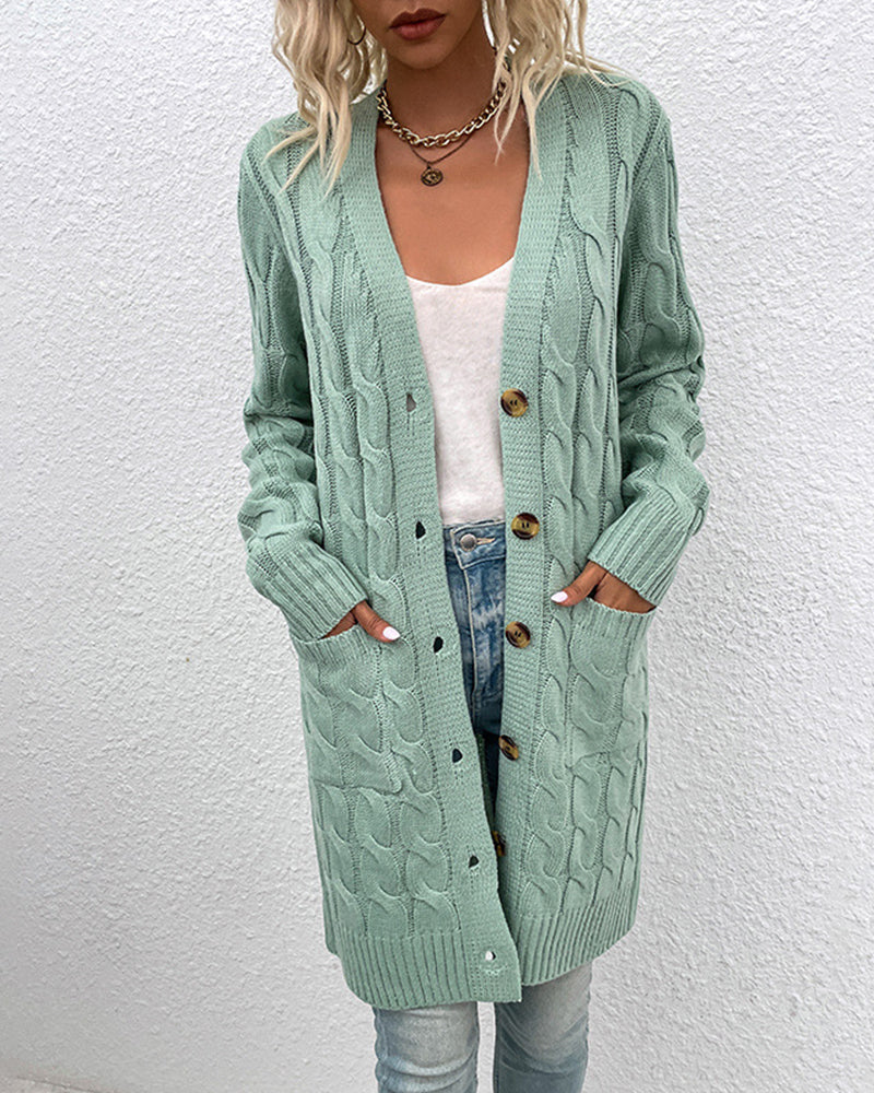 Wielar | Cardigan à manches longues de couleur unie
