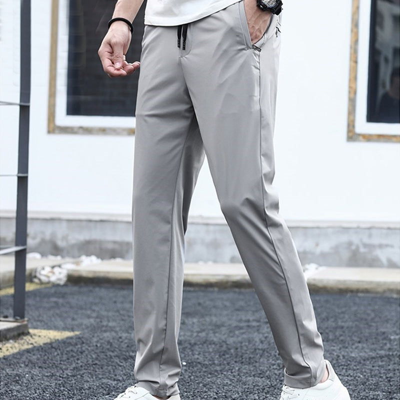 Pantalon de loisirs en soie glacée pour homme