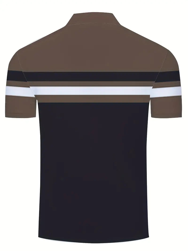 Lucas - chemise rayée à manches courtes décontractée et tendance pour homme