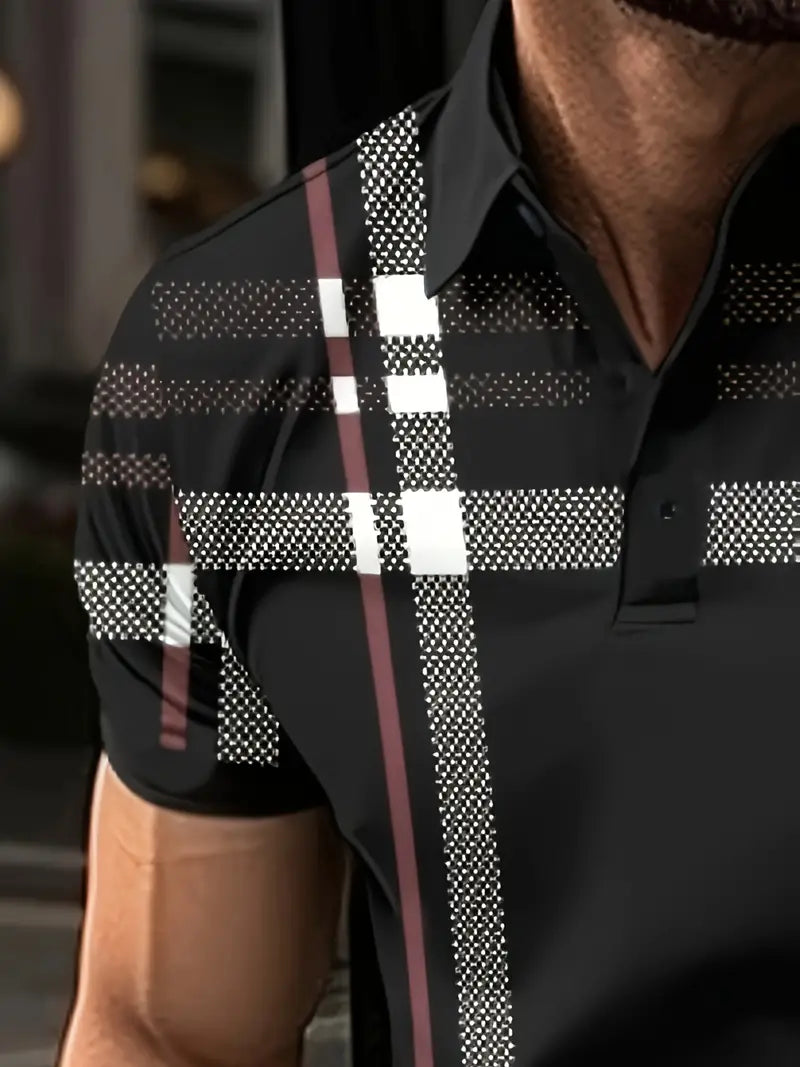 Oveth – T-shirt rayé à manches courtes pour homme