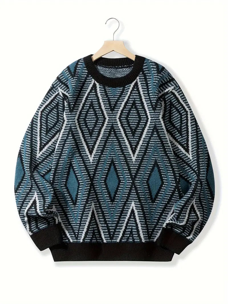Andrew – Pull géométrique décontracté pour homme