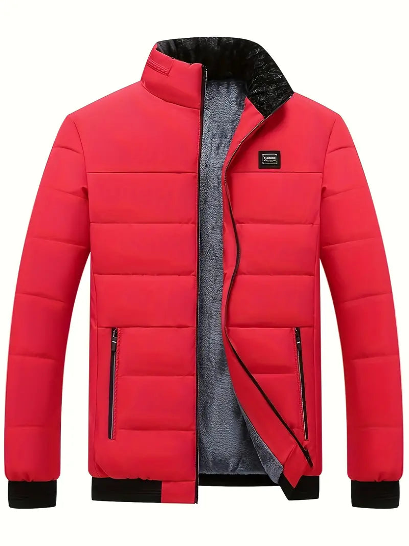 Sert – veste homme tendance à col montant – manteau d'hiver épais et chaud avec doublure en velours