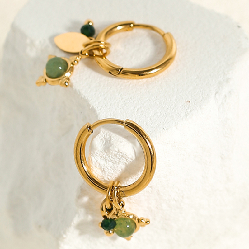 Micara - Étoile Émeraude - Boucles d'oreilles