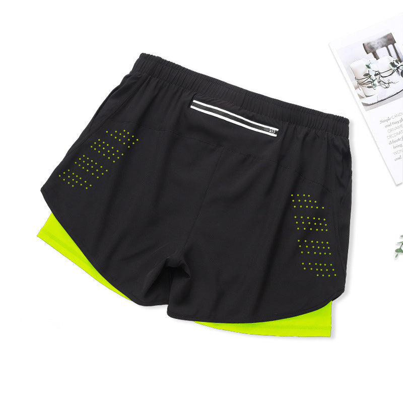 Short de sport respirant à double couche