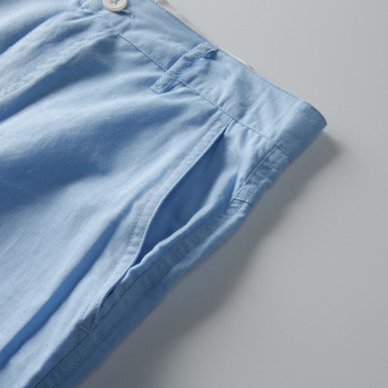 Short homme en lin et coton