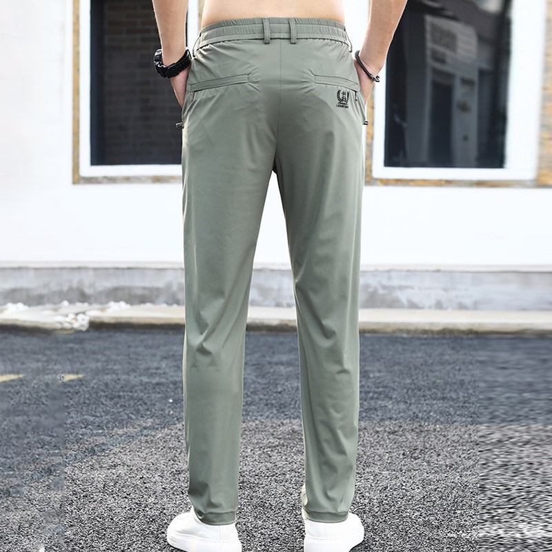 Pantalon de loisirs en soie glacée pour homme