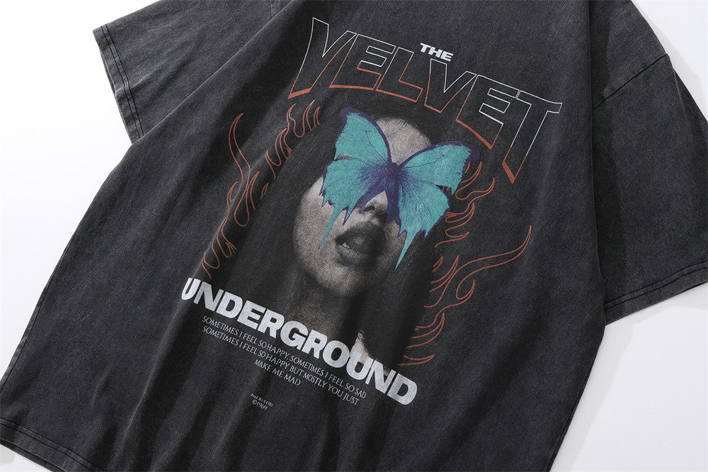 "Underground" - T-shirt oversize avec imprimé