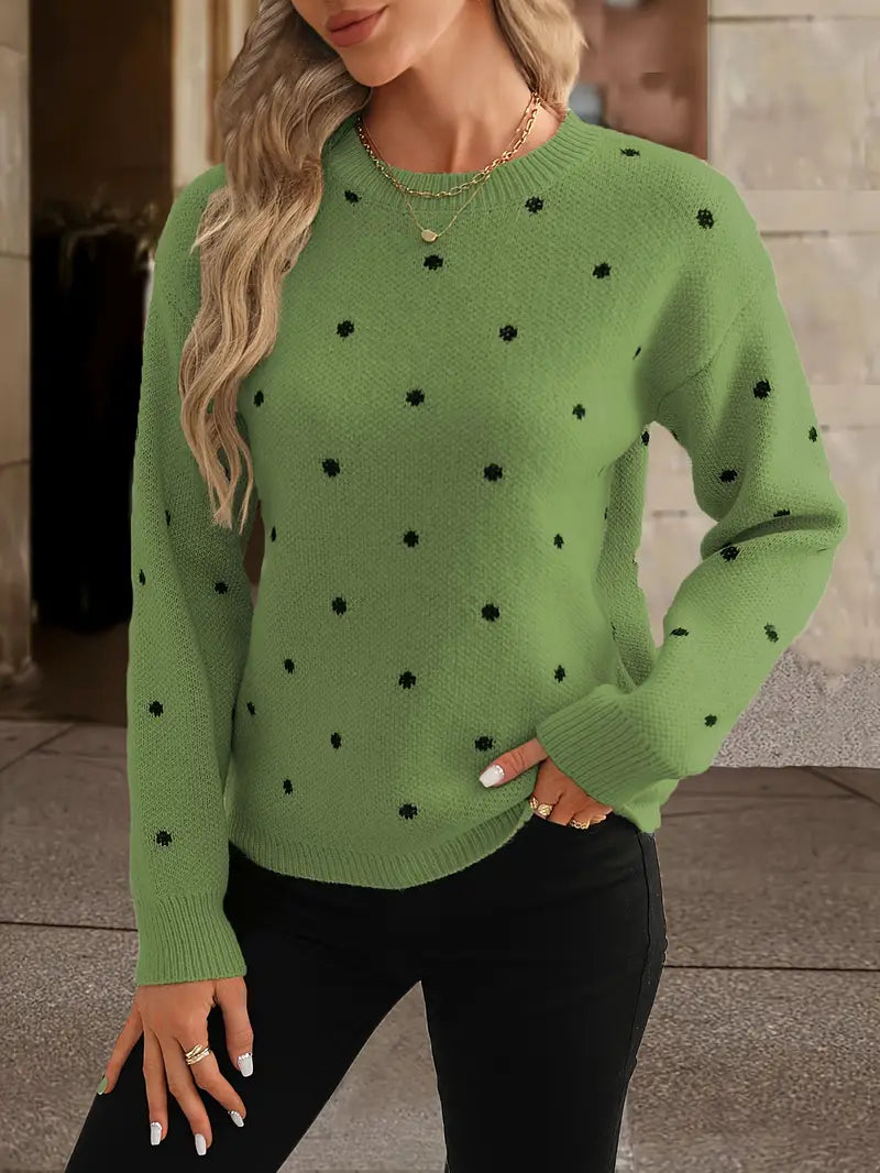 Gabriela – pull à pois à manches longues