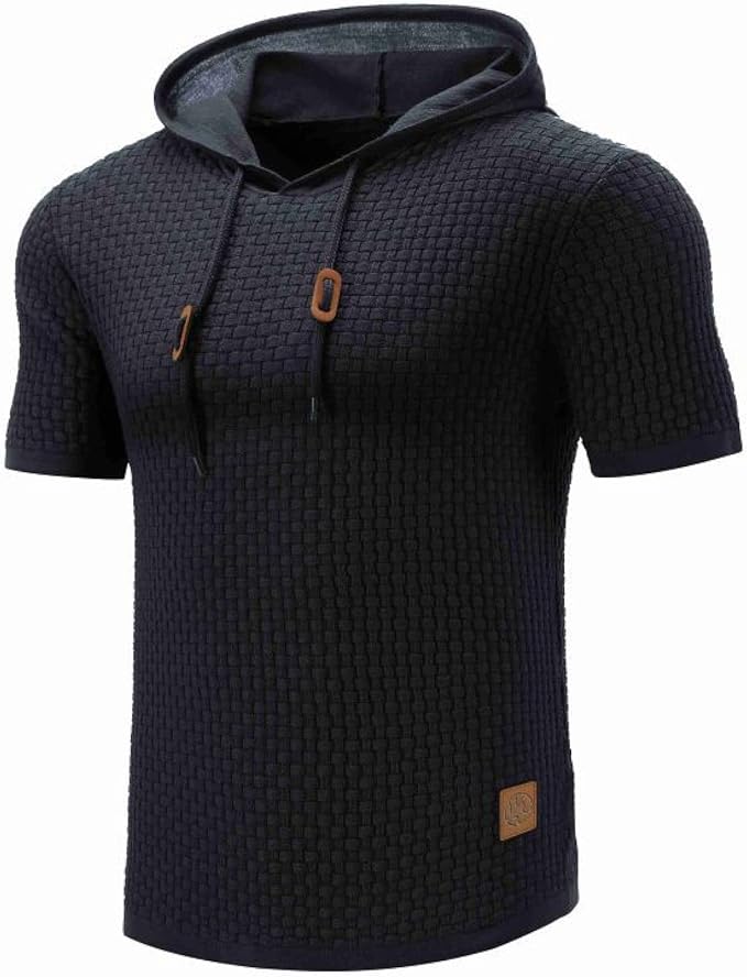 Manor - Sweat à capuche à manches courtes