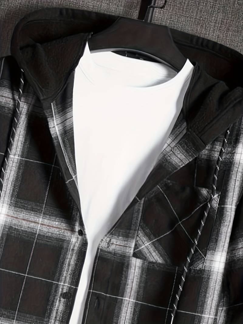 Jason – Sweat à capuche à carreaux colorblock pour homme