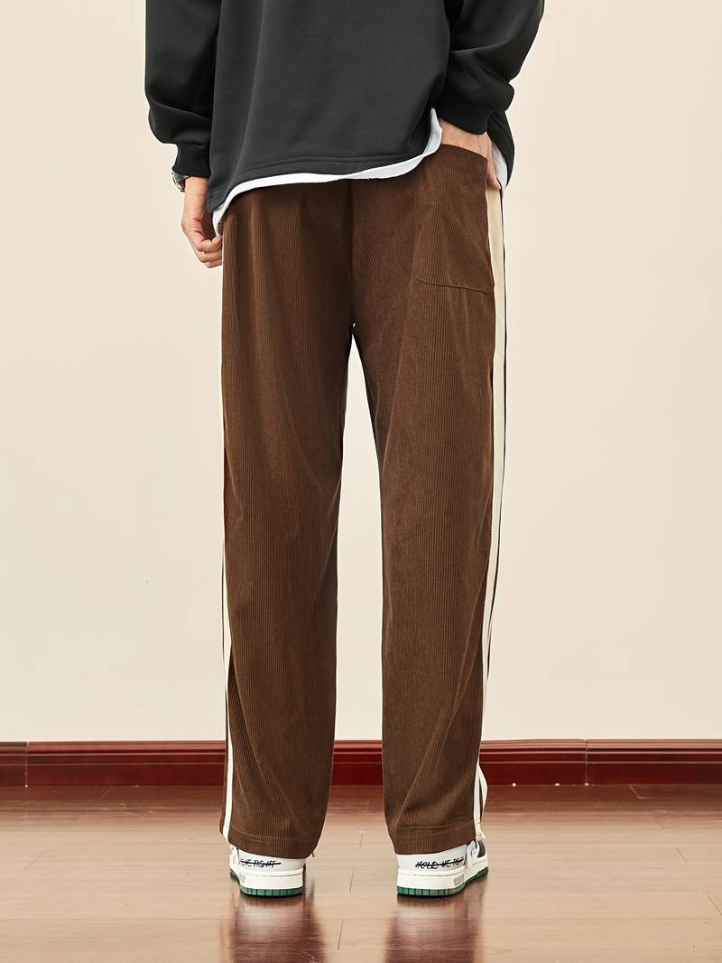 Kyle – Pantalon à cordon de serrage color-block pour homme