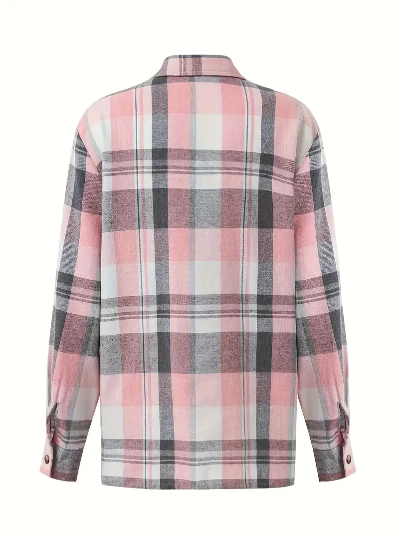 Aveline – lässige damenbluse in gemischtem rosa