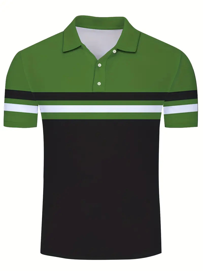 Lucas - chemise rayée à manches courtes décontractée et tendance pour homme