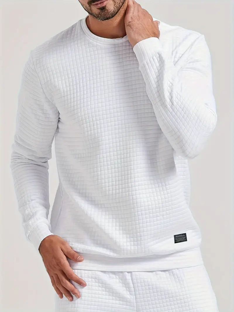 Liam – sweat-shirt en maille gaufrée pour homme
