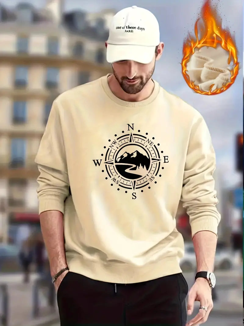 William – Pull à motif boussole pour homme