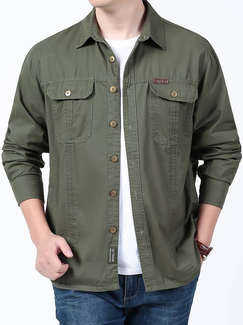 Michael – chemise boutonnée confortable à manches longues pour homme