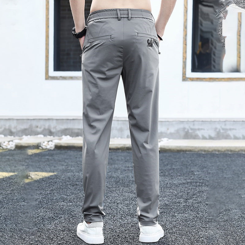 Pantalon de loisirs en soie glacée pour homme