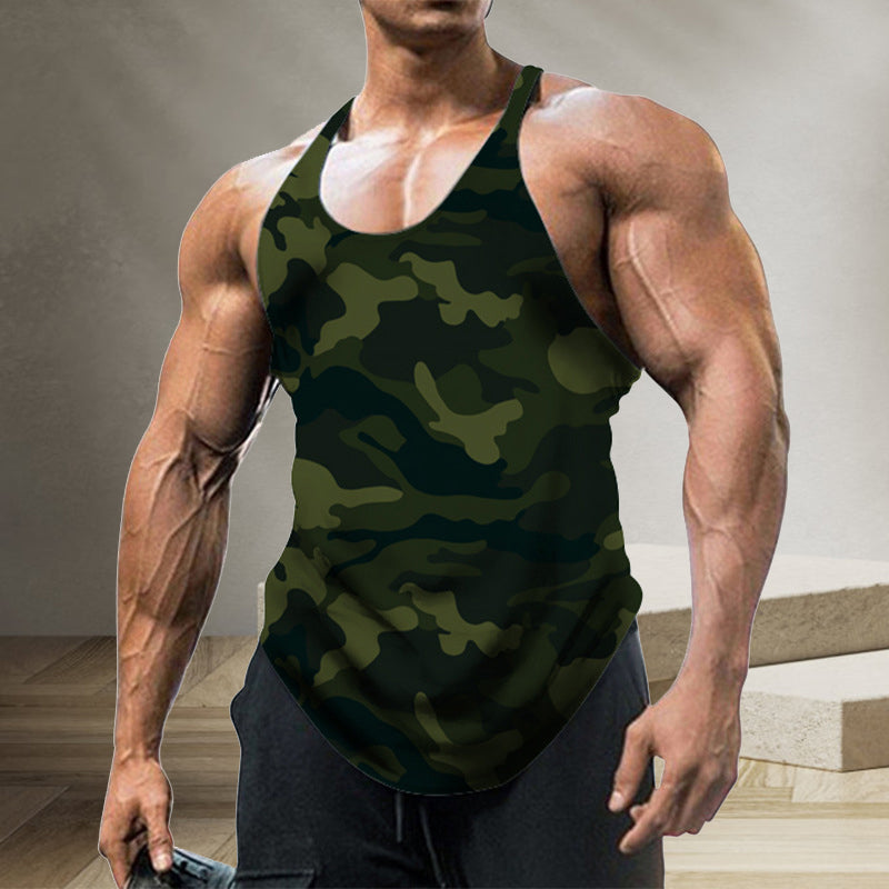 Gilet sans manches à col en U pour homme