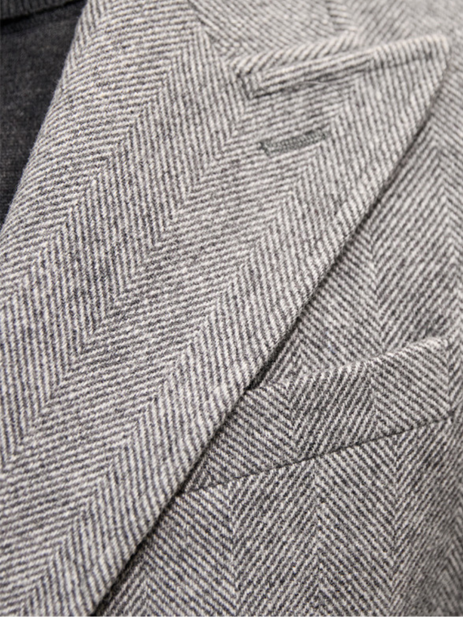 Manteau croisé en laine pour homme