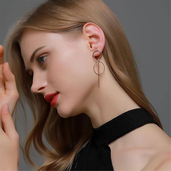 Micara - Boucles d'oreilles pendantes géométriques