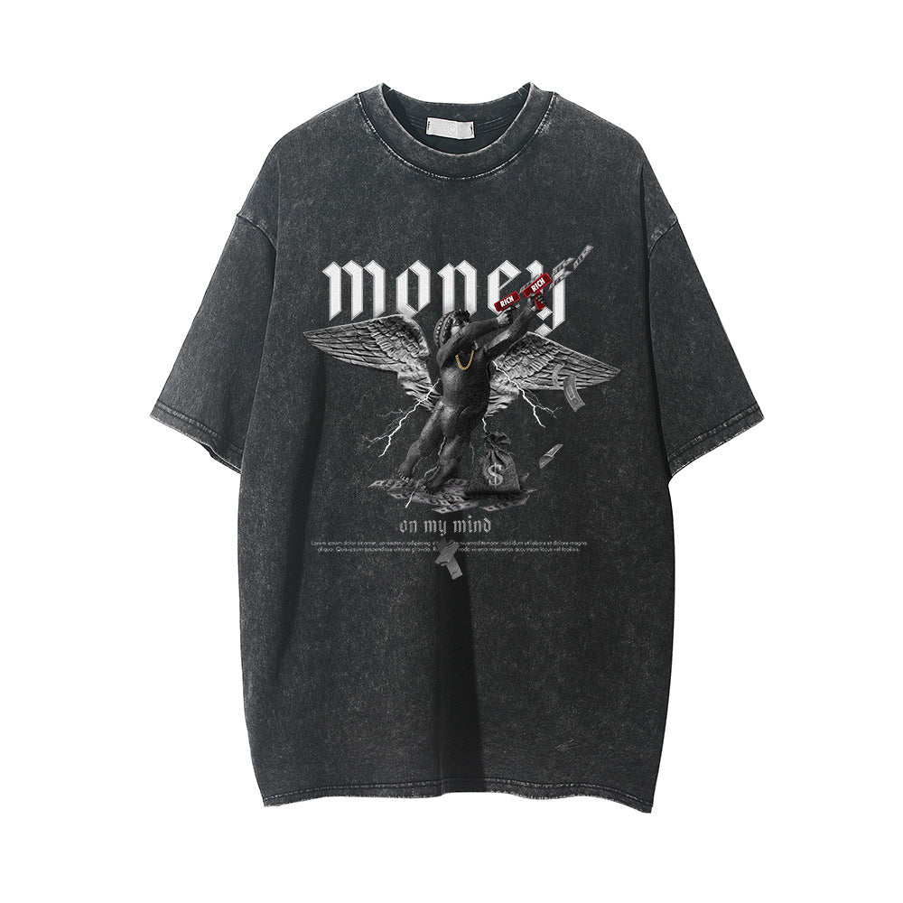 « L'ange de l'argent » - T-shirt oversize avec imprimé