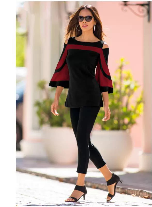 Bellachicha Damen-Top mit T-Shirt-Ärmeln