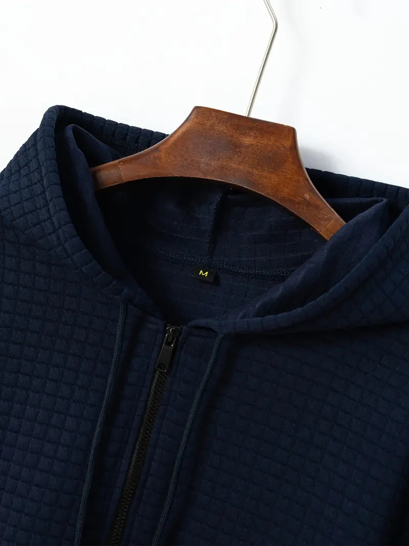Benjamin - Sweat à capuche gaufré léger pour homme