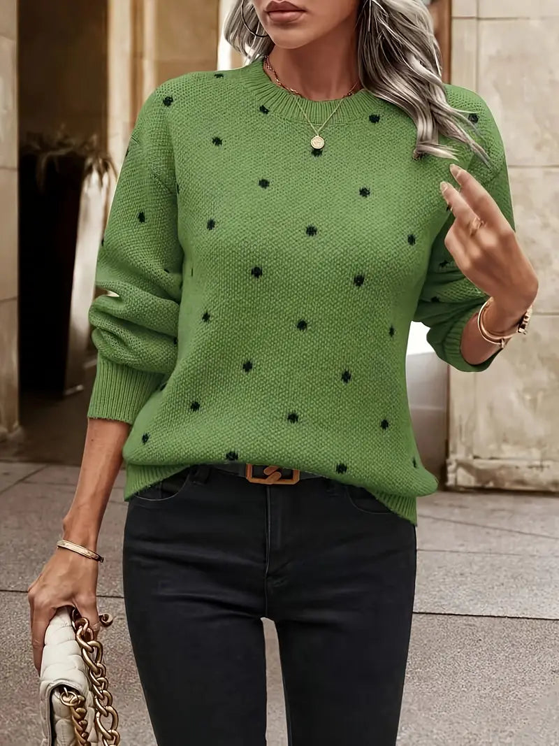 Gabriela – pull à pois à manches longues