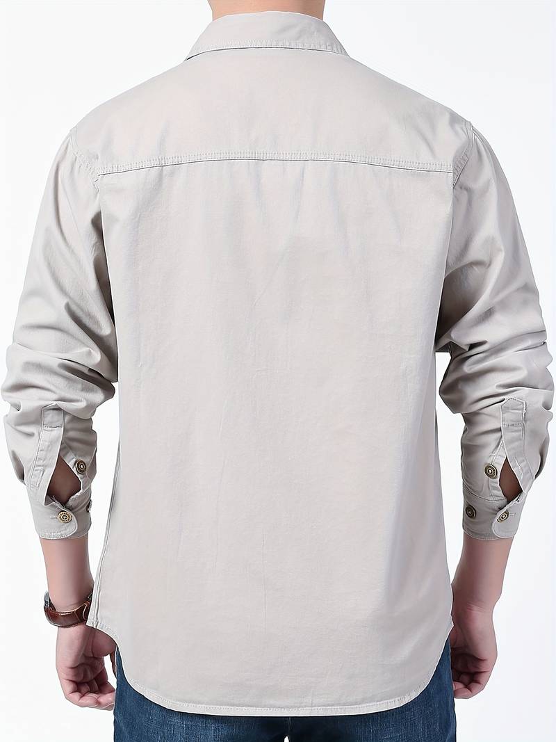 Michael – chemise boutonnée confortable à manches longues pour homme