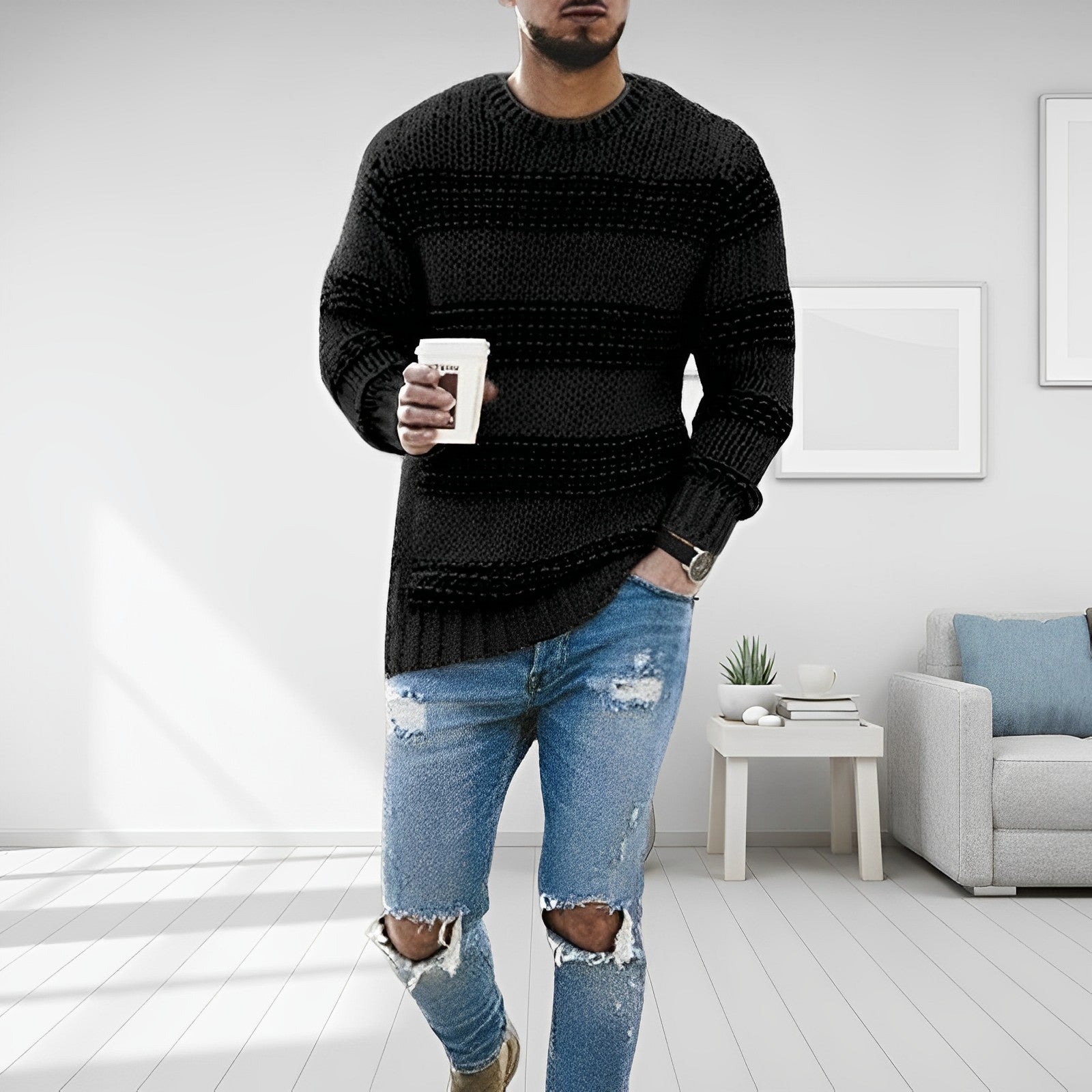 Pull rayé Mateo pour homme
