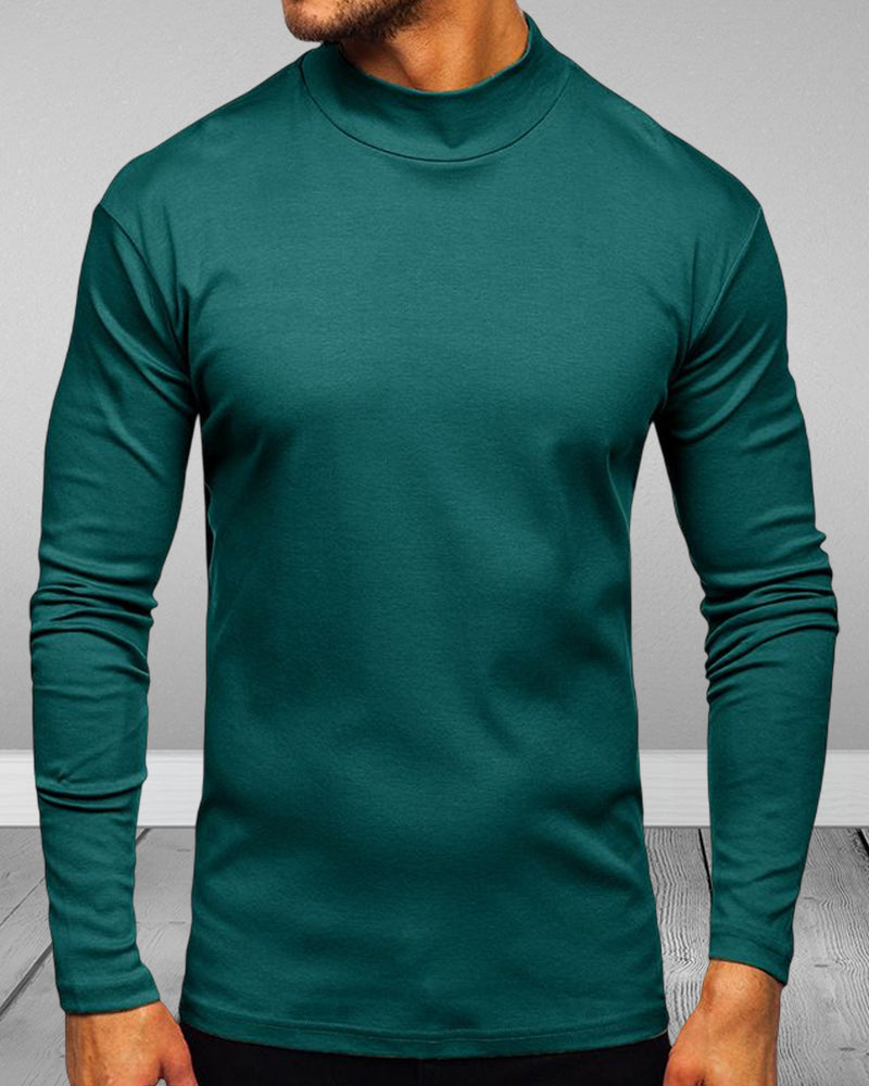 Pull col roulé uni pour homme