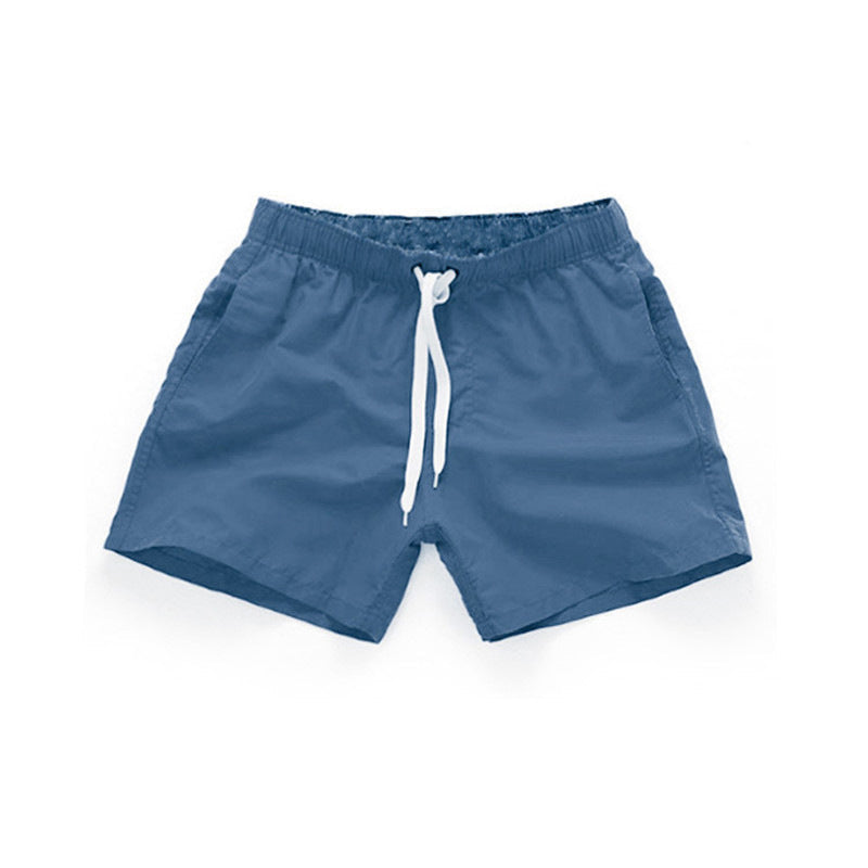 Short de plage de couleur unie pour homme