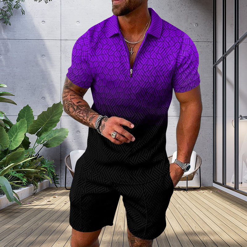 Polo décontracté imprimé pour homme