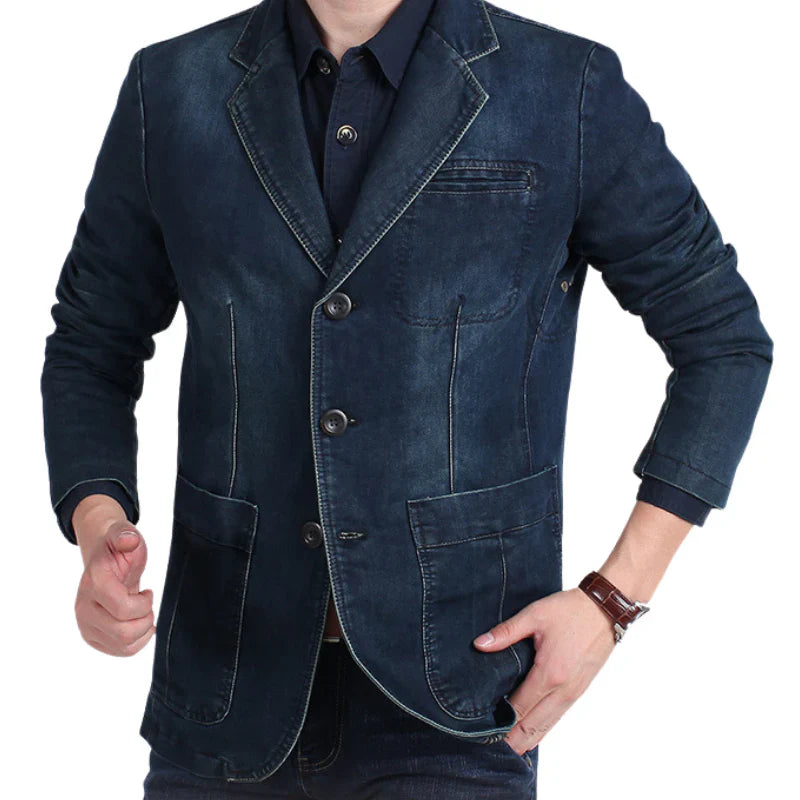 Ervin | veste blazer en denim et coton pour homme